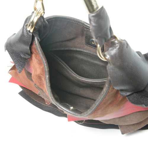 YVES SAINT LAURENT サントロペショルダー(赤茶コンビ)