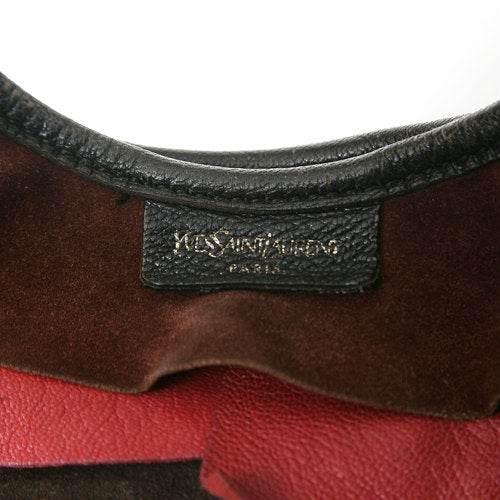 YVES SAINT LAURENT サントロペショルダー(赤茶コンビ)