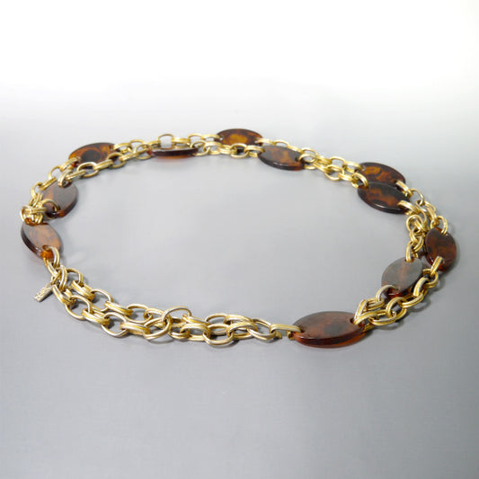 YVES SAINT LAURENT べっ甲チェーンベルト&ネックレス