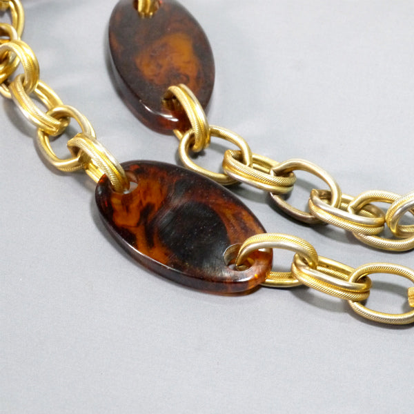 YVES SAINT LAURENT べっ甲チェーンベルト&ネックレス