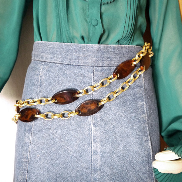 YVES SAINT LAURENT べっ甲チェーンベルト&ネックレス