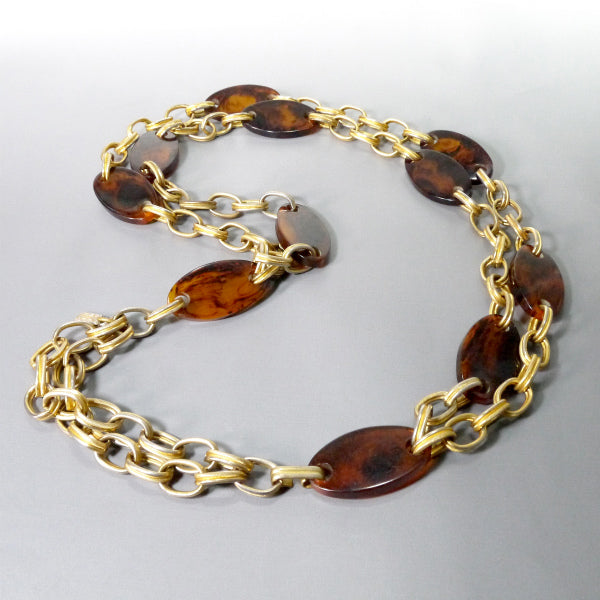 YVES SAINT LAURENT べっ甲チェーンベルト&ネックレス