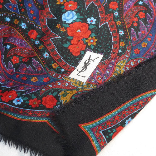 YVES SAINT LAURENT ペイズリー柄ショール