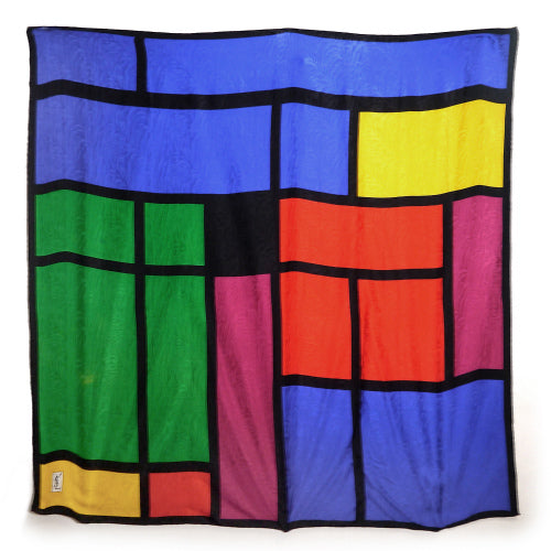 YVES SAINT LAURENT 大判シルクマルチカラー スカーフ