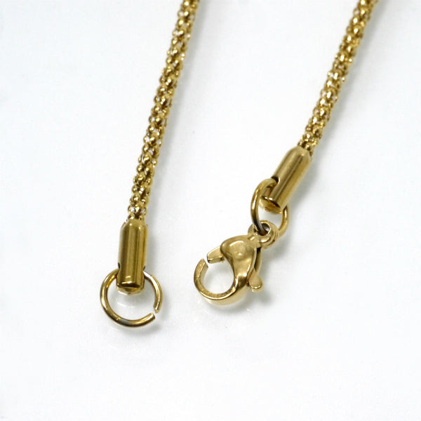 YSL スクエアプレート ストーンネックレス