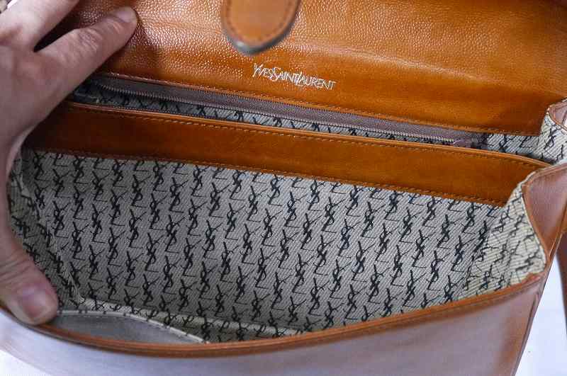 YVES SAINT LAURENT キャメル２Wayショルダー