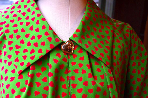 YVES SAINT LAURENT　ハート柄ツーピース