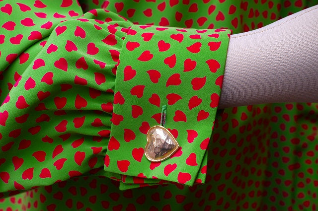 YVES SAINT LAURENT　ハート柄ツーピース