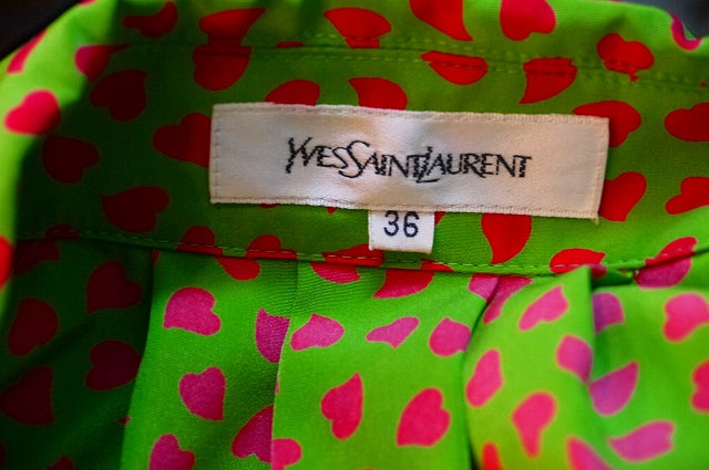 YVES SAINT LAURENT　ハート柄ツーピース