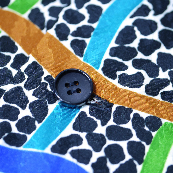 YSL　ダルメシアン×チェック柄ツーピース