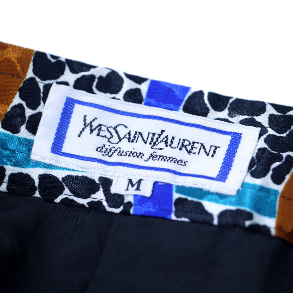 YSL　ダルメシアン×チェック柄ツーピース