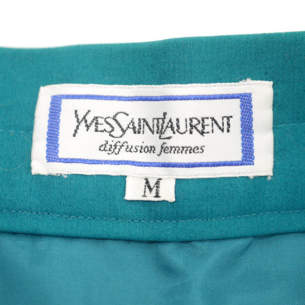 YSL　コットン タイトスカート（ターコイズブルー）