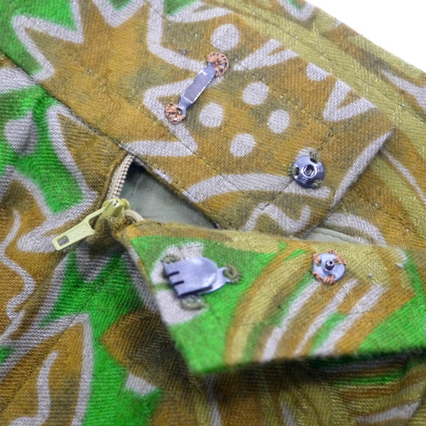 YSL　エスニック柄ヘンプスカート（緑系）