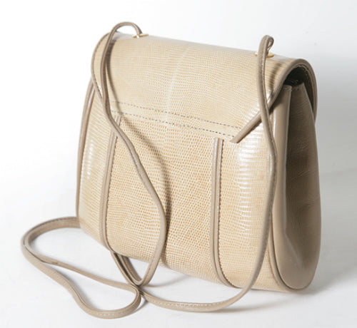 YVES SAINT LAURENT リザードポシェット(ベージュ)