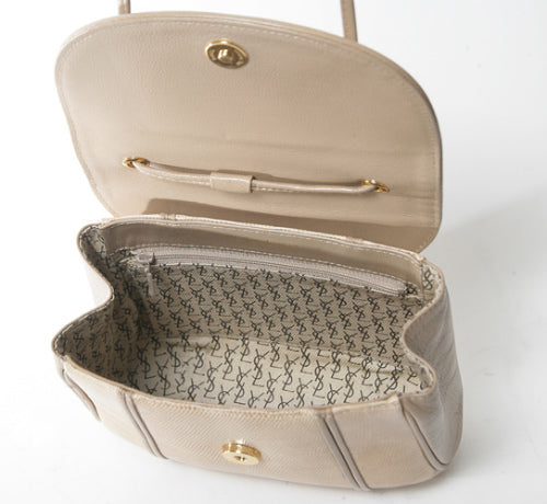 YVES SAINT LAURENT リザードポシェット(ベージュ)