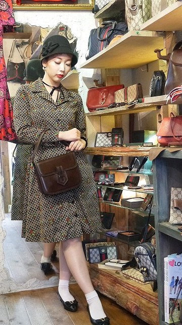 YVES SAINT LAURENT ２Wayバッグ(茶)