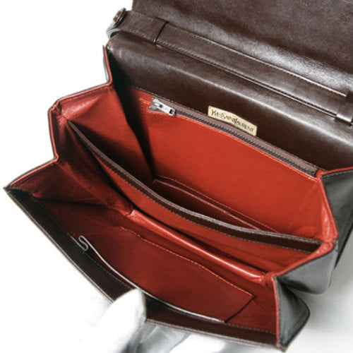YVES SAINT LAURENT ２Wayバッグ(茶)