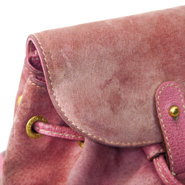 OLD Gucci レア!バンブー スエードミニリュック（ピンク）