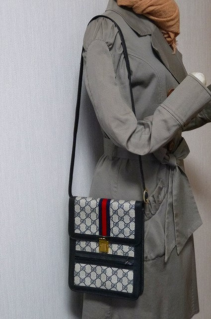 OLD Gucci PARFUMS縦長ショルダー(青)