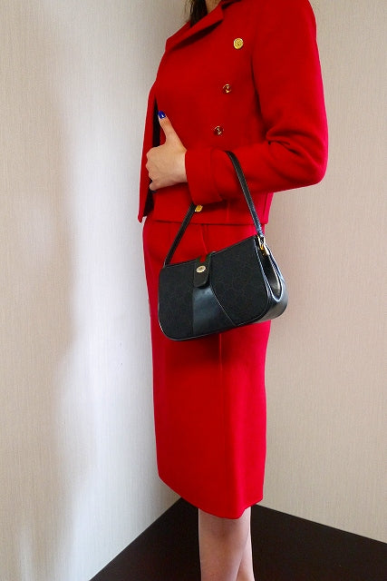 YVES SAINT LAURENT スカートスーツ（ローズピンク）