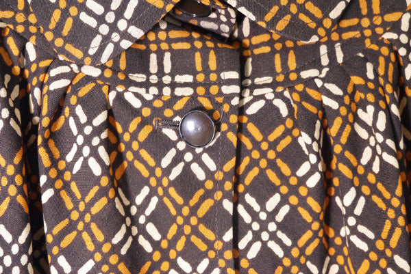 Emanuel　Ungaro 格子柄Vintageシャツ（茶）