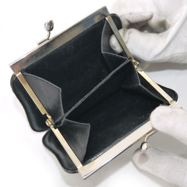 OLD Gucci　バタフライがま口小銭入れ（黒）