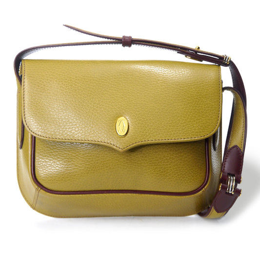 Cartier　マストライン デザインフラップショルダー（マスタード）