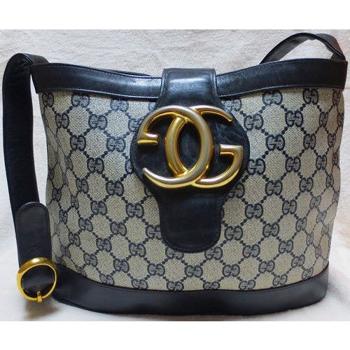 OLD Gucci 　G金具バケツ型ショルダー（黒）