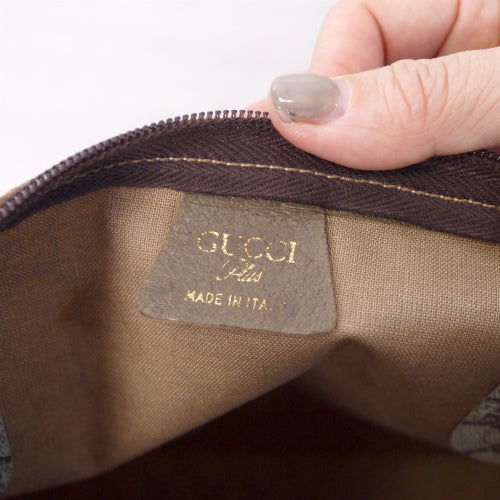 OLD Gucci Plus　折り畳み大型トートボストン（茶）
