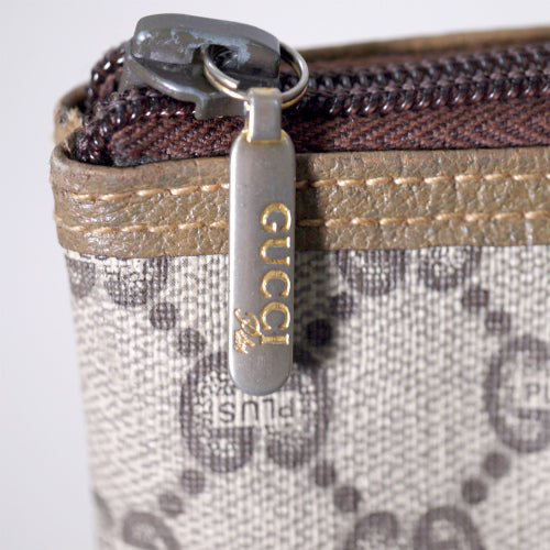 OLD Gucci Plus　折り畳み大型トートボストン（茶）