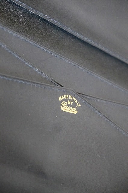 OLD Gucci　横長財布（青・シンプルＧＧ）