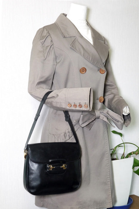 OLD Gucci　総革ビットブラックショルダー
