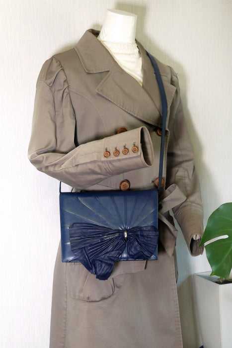 VERSACE　リボンショルダー（青）