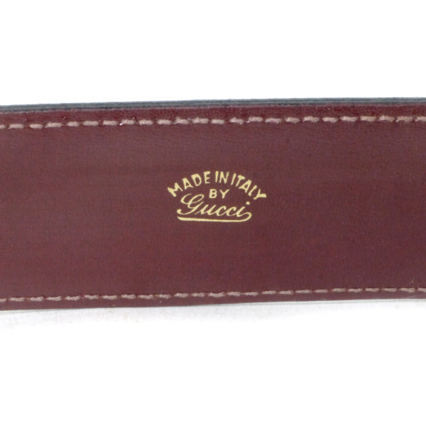 オールドグッチ  70s Gロゴ　赤茶皮ベルト