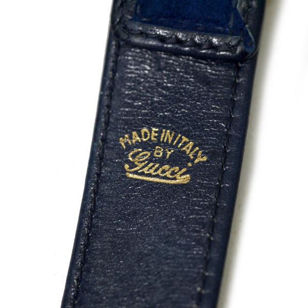 OLD Gucci レア！クジラGバックル スエードベルト（青）