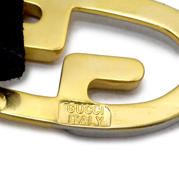 OLD Gucci GGバックルスエードレザーベルト（濃茶）