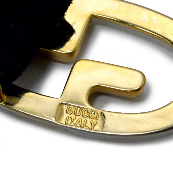 OLD Gucci GGバックルスエードレザーベルト（濃紺）
