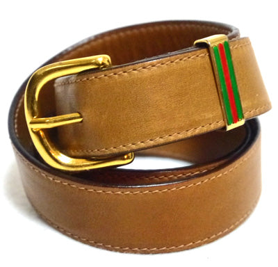 OLD Gucci ベージュ皮ベルト