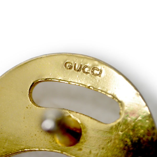 OLD Gucci ラウンドGバックルレザーベルト（ボルドー）