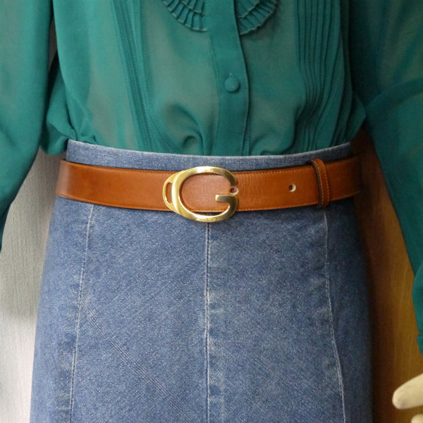 OLD Gucci 飴色Gバックルベルト（箱付き）