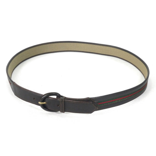 OLD Gucci 70s細シェリー×本革ベルト（濃茶）