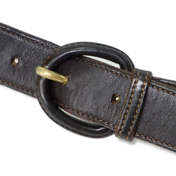 OLD Gucci 70s細シェリー×本革ベルト（濃茶）