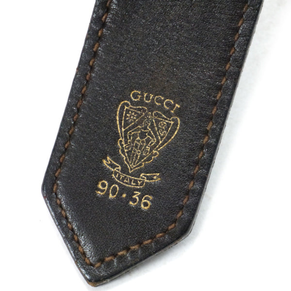 OLD Gucci 70s細シェリー×本革ベルト（濃茶）