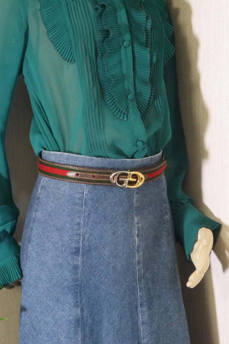 OLD Gucci シェリーベルト（GGバックル）