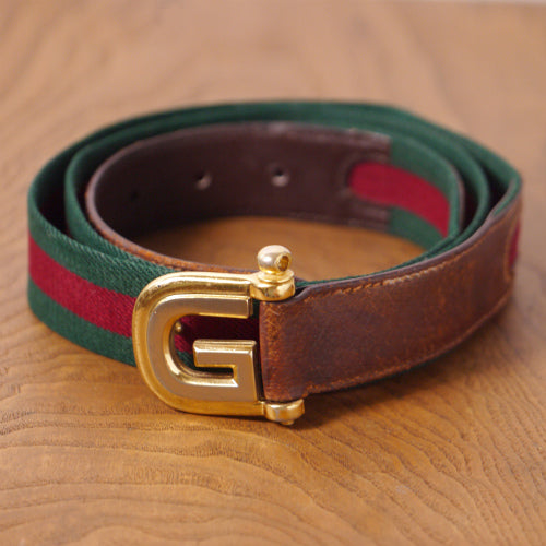 OLD Gucci シェリーベルト（Gバックル）