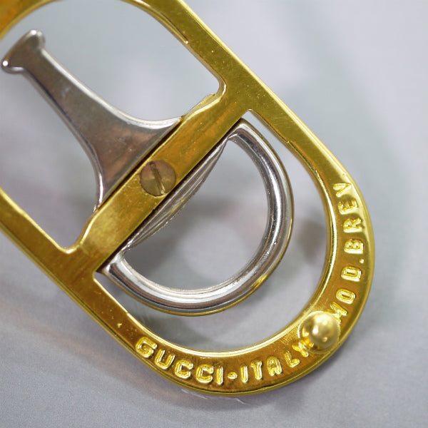 OLD Gucci ビットバックル レザーベルト（ボルドー/黒）