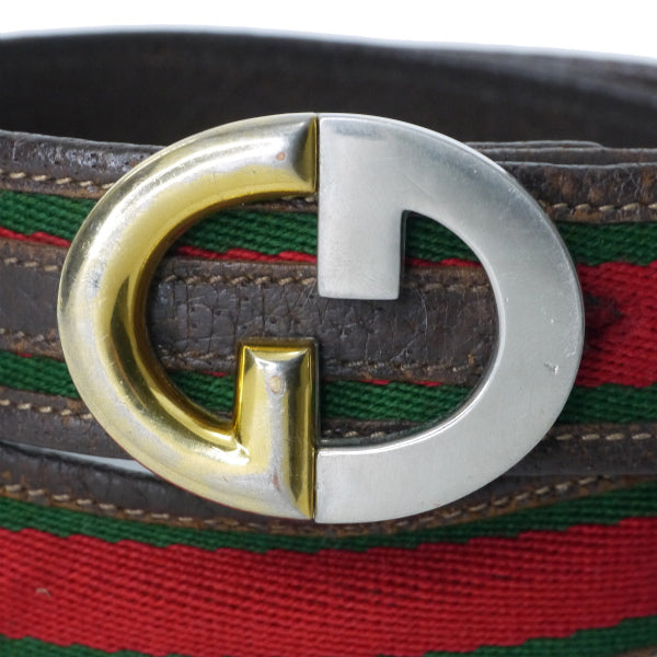 OLD Gucci シェリーラインGGバックルレザーベルト