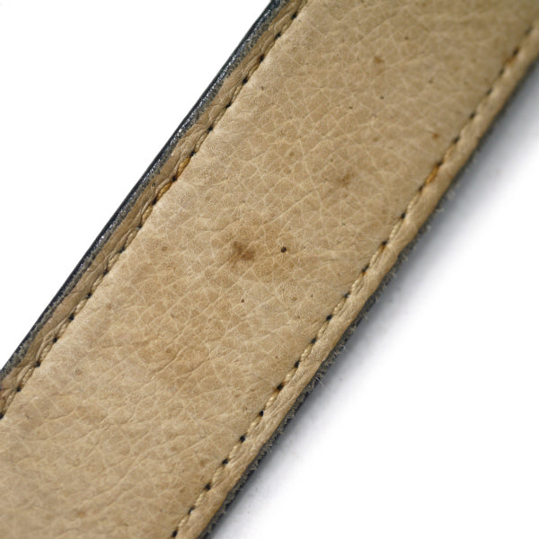 OLD Gucci 70s筆記体ロゴバックル レザーベルト（黒）