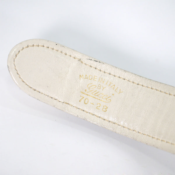 OLD Gucci マイクロGGジャガードベルト（紺）