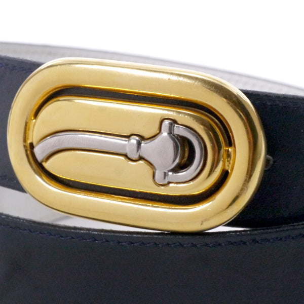 OLD Gucci ビットバックル レザーベルト（黒）